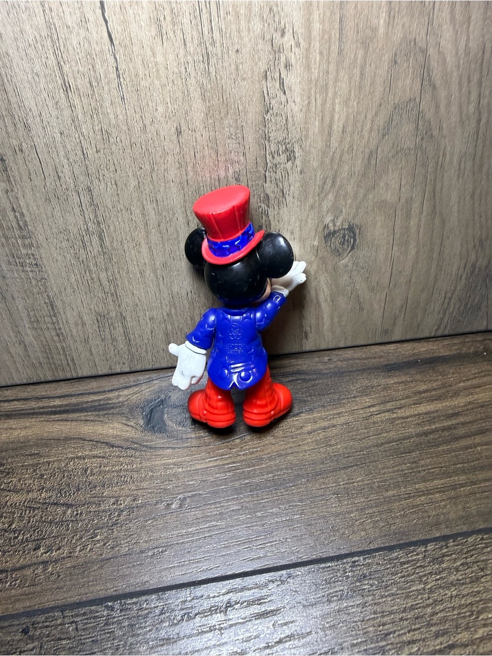 Disney Epcot Mickey Mouse 4" Posable Plastic Figure Red White & Blue w/ Top Hat - Picture 3 of 6